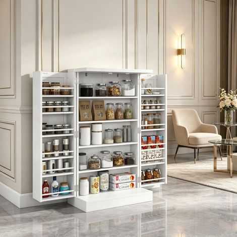 Mueble de cocina moderno, mueble de almacenamiento versátil, mueble compacto, mueble de almacenamiento sencillo (solo mueble de cocina) (1/5)