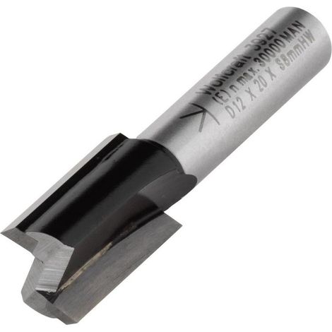 wolfcraft 1 HM-Nutfräser, 8 mm Schaft Ø 12 x 20 (1/2)