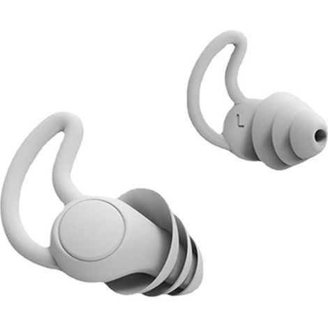 Bouchons d'oreilles antibruit pour dormir, légers et souples, en forme de parapluie, pour la maison, le bureau ou la résidence étudiante, gris, 3 couches