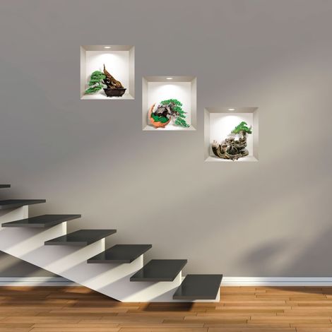 Stickers 3D bonsaïs mystiques 40 x 120 cm (1/4)