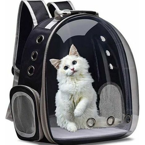Sac transport Pour chat chien 12,2 x 11,4 x 16,5 pouces Coleur de Noir Voyager facile à transporter