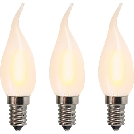 QAZQA 3er Set E14 LED-Kerzenlampen matt BXS35 1W 2200K