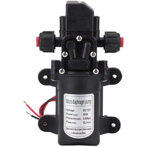 Pompe à eau DC 12V haute pression 116Psi – Pompe à micro diaphragme – Débit 5L/min – Hauteur d'aspiration 1,5m – Ascenseur 50m (1/5)