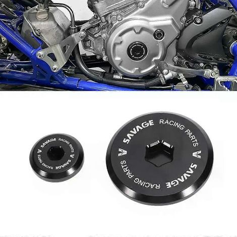 Tapa del cárter del motor de motocross WR YZ 250 450 aplicable a 2024 para YAMAHA YZ250F YZ450F WR250F WR450F WR/YZ 250F 450F 2010-2023 (negra) (1/5)