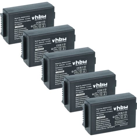 vhbw 5x batteria compatibile con PANTONE S750, S86T, 7525C, 7527C computer portatile scanner (2000mAh, 3,7V, Li-Ion) (1/4)
