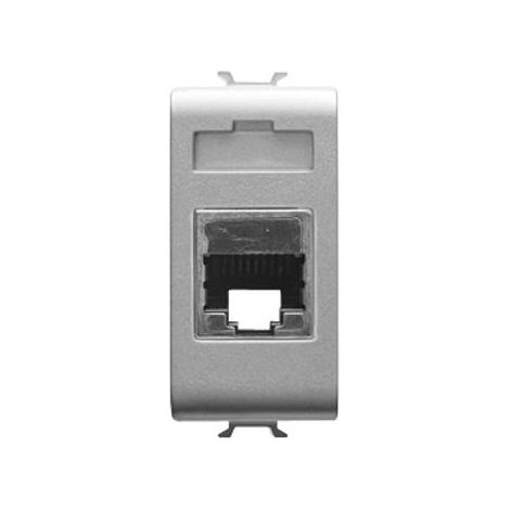 Connettore Rj45 1M Cat.5E Ftp Titanio ( GEWISS cod. GW14422 ) (1/2)