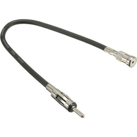 Câble adaptateur d'antenne autoradio ISO vers DIN 30 cm (1/4)