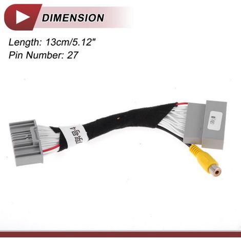 Faisceau de caméra de recul Adaptateur Faisceau Câbles Caméra Pour Honda Crv 2012-2017 Avant Gris Métal (1/5)