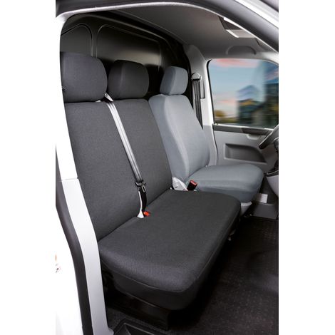 Passform Sitzbezug aus Stoff kompatibel mit VW T6, Doppelbank vorne (1/5)