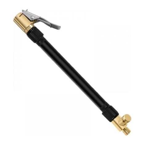Adaptateur Valve Outils pour Valves de Pneus avec 2 Embout de Gonflage Laiton Embout Gonfleur Paddle Gonflage Valve Raccord pour Compresseur Accessoires De Pompe À Voiture Vélo Moto【20cm】 (1/4)
