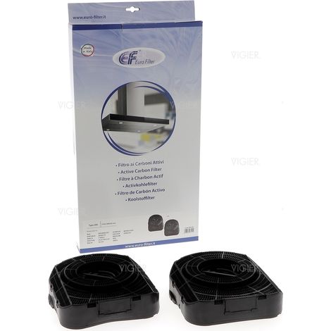Lot de 2 filtres à charbon TYPE 200 (481281718522, CHF200) Hotte SCHOLTES, IGNIS, ELICA, BAUKNECHT, KITCHENAID, WHIRLPOOL (1/5)