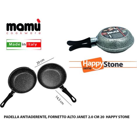 Mamù Fornetto Alto antiaderente, alluminio, antigraffio, PFOA free, made in italy, Ø 20 cm, resistente al forno