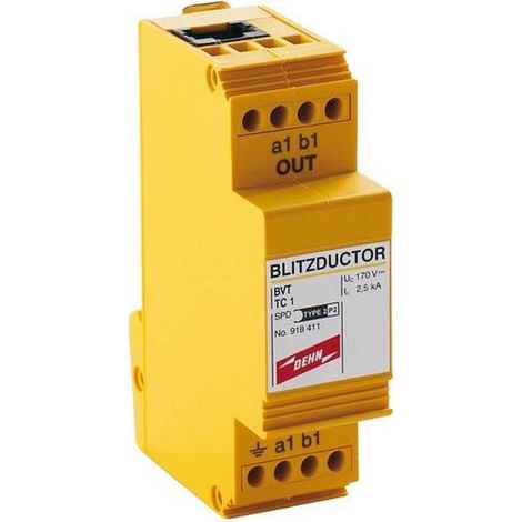 dehn Protector contra sobretensiones monobloque RJ45 para protección eléctrica