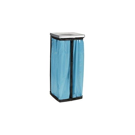 Okt Soporte para bolsa de basura negro y plateado 120 litros