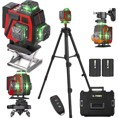 Niveau Laser, Lignes à 360 Degrés, Haute Précision, Avec trépied (1/2)
