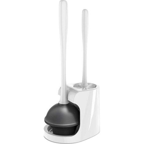 Set composto da sturalavandini e spazzolino, colore bianco, 1 set (1/4)