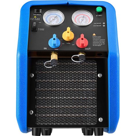 Machine de récupération de fluide frigorigène portable, 3/4 CV 220V 50Hz monocyclindre pour liquide et vapeur, 1450 tr/min, unité de recyclage HVAC pour climatisation auto et maison (1/5)