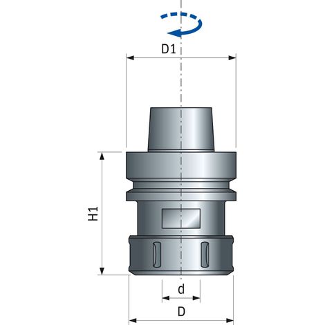 Hochpräzisionsbohrfutter HSK63F FREUD - Ø63/04-20 H50/73 - F03FA19227 -MP10MDC AA9