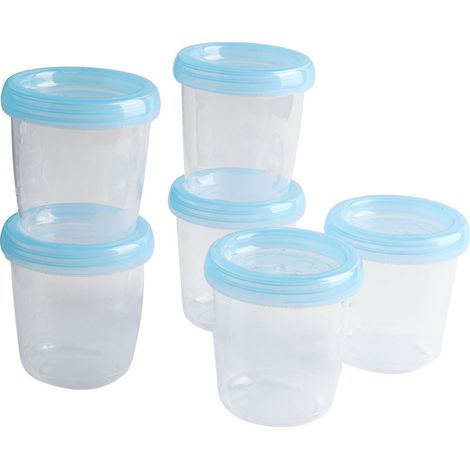 Gobelets de conservation transparents et réutilisables pour lait maternel, ensemble de 6 récipients pour l'alimentation de bébé (1/5)