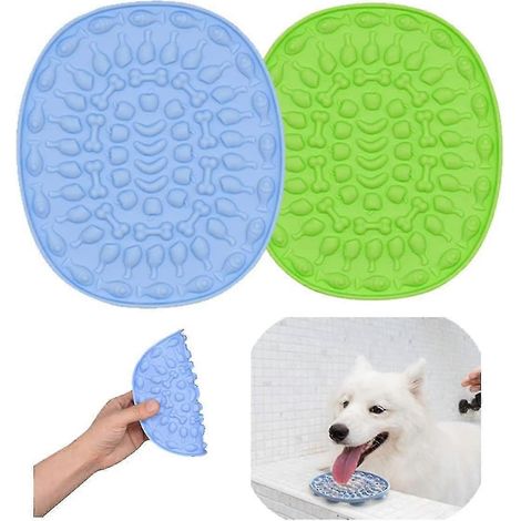 Tapis à lécher pour chiens, toilettage et éducation canine, tapis à lécher au beurre de cacahuète pour animaux de compagnie (1/5)