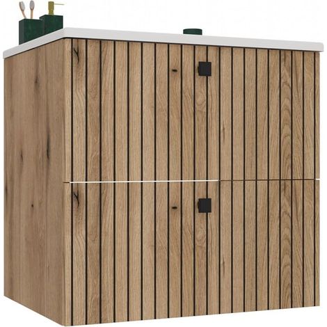 Meuble de salle de bain, chêne Evoke, 60 x 57 x 45 cm (1/5)