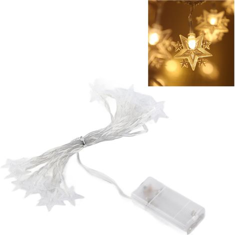 Guirlande lumineuse LED en forme d'étoile à cinq branches de 3 à 20 mètres, un ciel étoilé, décoration lumineuse créative pour les chambres, les chambres de filles et les chambres d'enfants, alimentée (1/5)