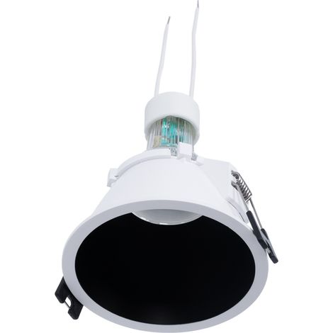 Kit Collerette spot encastrable Ø93mm (blanc/noir) + Ampoule