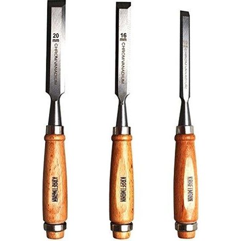 Set scalpelli legno bgs diy 10mm 20mm manico legno