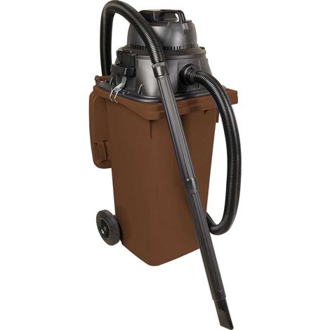 BRB Nass-/Trockensauger/Industriesauger 1100 Watt, mit 120 Liter Behälter (DIN Mülltonne) (braun) (1/2)