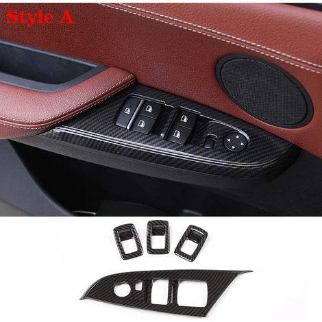 -13 Convient pour BMW X3 F25 2011-2017 - Autocollant décoratif intérieur en fibre de carbone pour panneau de commande central, volant et garniture de porte (1/4)