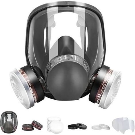 Couverture de Visage Réutilisable avec des, Combinaison complete 6800 facial complet Respirateur, avec filtre à vapeur organique, pour la peinture, le polissage, le soudage et la poussière (1/5)