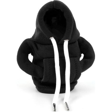 Limitierte Weihnachtsedition: Schalthebelabdeckung im Hoodie-Stil, inklusive Handbremshebel – Schwarz (1/4)