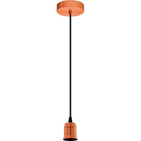 Lampadario A Sospensione Vintage Yorth Acciaio Rame Spazzolato 1 Luce E27 (1/5)