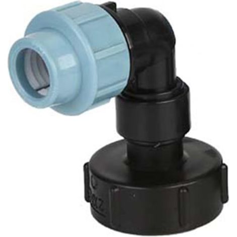 Robinet pour cuves IBC, pour systèmes d'irrigation, réservoirs et tuyauterie extérieure, connexion sécurisée, pratique et étanche.-AquaForge (1/5)