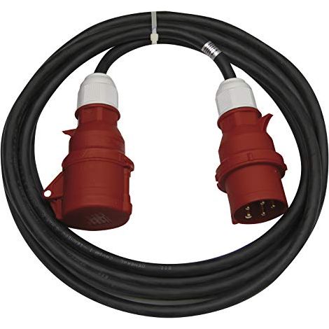 EMOS - Cavo di prolunga IP44 CEE 10 m - spina a 5 poli - impermeabile, resistente alla temperatura - 400 V, 16 A, 3680 W - isolamento in gomma - CGSG 5C x H05RR-F 2,5 mm2 - per uso esterno e campeggio (1/4)