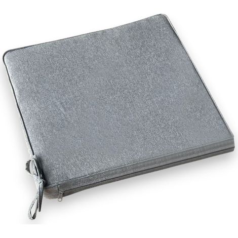 Cuscino da esterno per sedie 40x40 cm sfoderabile e idrorepellente - Grigio chiaro melange