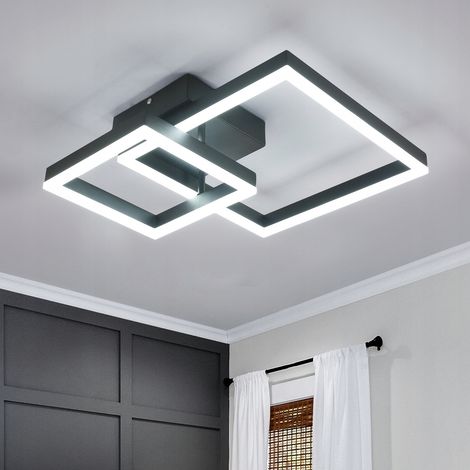 Plafonnier LED, Lampe de plafond 36W 2350LM, Moderne Luminaire Plafonnier pour Couloir Coucher Salle de Bains Cuisine Salon, Blanc Froid 6500K, Longueur 52cm (1/5)