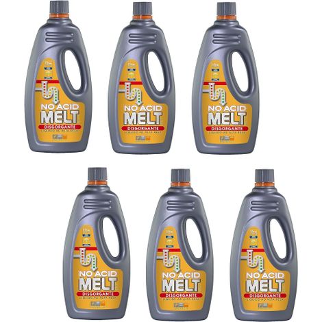6 X Faren MELT NO ACID Disgorgante liquido concentrato 1 LT (1/5)