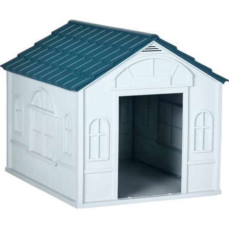 Cuccia per Cani di Taglia Media e Grande max 30kg in PP Impermeabile, 84.2x98.2x82 cm, Blu