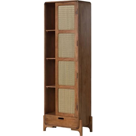 Schrank Mango/Seegras 70x40x200 hellbraun lackiert MIZUMI 111