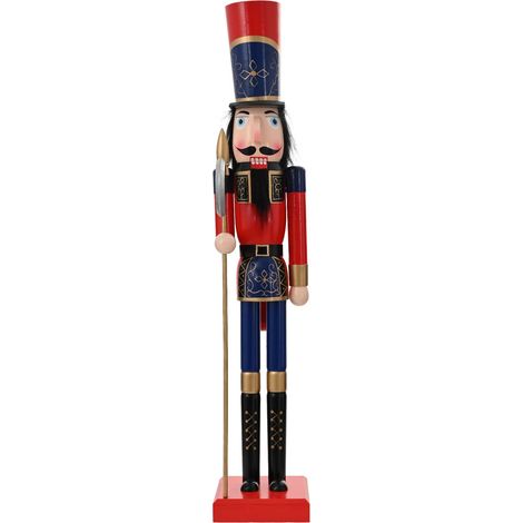 Cascanueces de Navidad TURKU Rojo y negro 91 cm vidaXL (1/5)