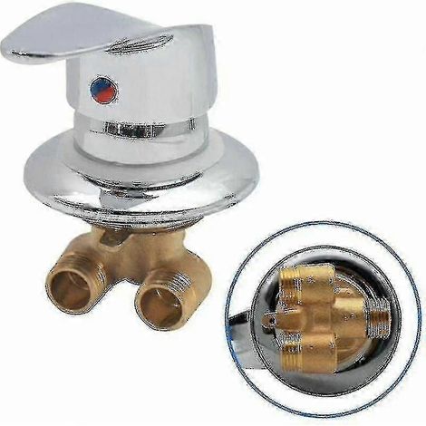 Mitigeur de douche en laiton chromé avec inverseur, raccord G1/2 pour mélange eau chaude/eau froide (1/4)