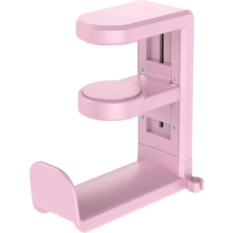 Support pour casque audio de bureau avec bras rotatif et système de rangement pour câbles (1/5)
