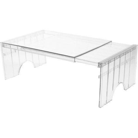Étagère de réfrigérateur réglable en plastique, extensible et empilable pour congélateur, garde-manger et armoires de cuisine (1/5)