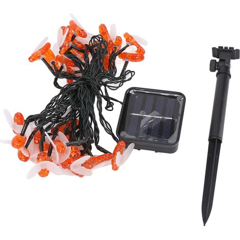 LED-Solar-Lichterkette in Bienenform, wasserdicht, warmweiß, 6,5 m, 30 LEDs, 2 Betriebsmodi (1/5)