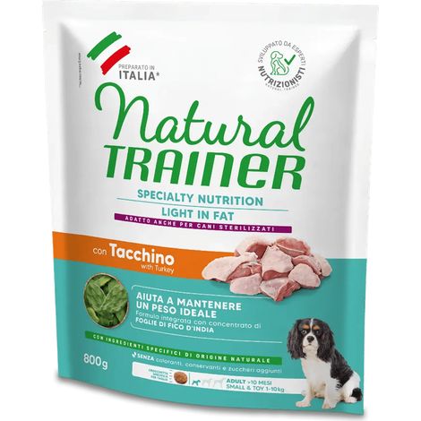 Cane - Natural Trainer Weight Care Adult Small&Toy 800gr Tacchino (1/2)