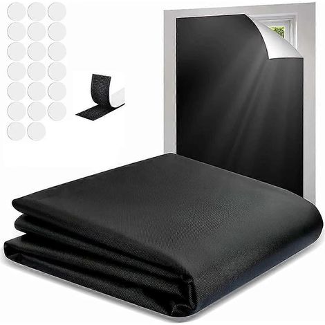 Film occultant portable sans perçage, stores occultants de voyage, protection solaire, rideaux occultants 145 x 300 cm (1/5)