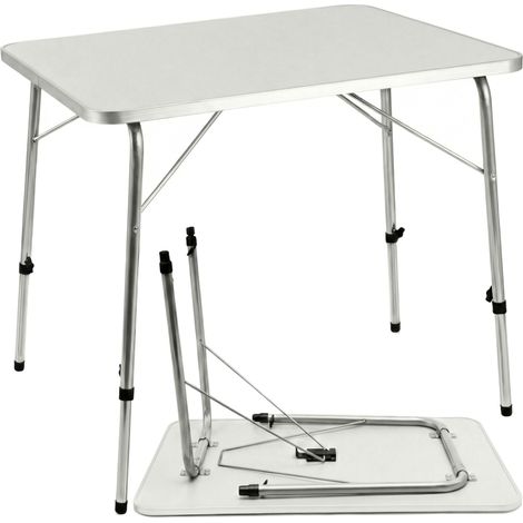 Table de camping pliante en aluminium, réglable 50-69 cm, 80 x 55 cm (1/5)
