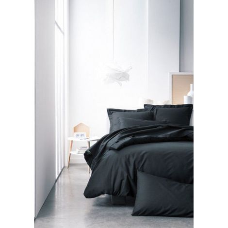 Drap housse - - 100% coton - 90x190cm - Réglisse (1/3)