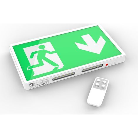 LED-Notleuchte, Wandmontage, Notausgang, 180 Minuten Akkulaufzeit, für Gebäude (1/5)